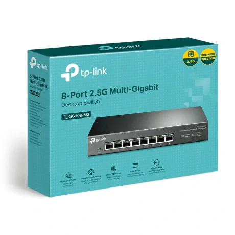 SWITCH TP-LINK  8 porturi 2.5 Gigabit. carcasa metalica "TL-SG108-M2"