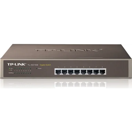 SWITCH TP-LINK  8 porturi Gigabit. carcasa metalica, rackabil "TL-SG1008"