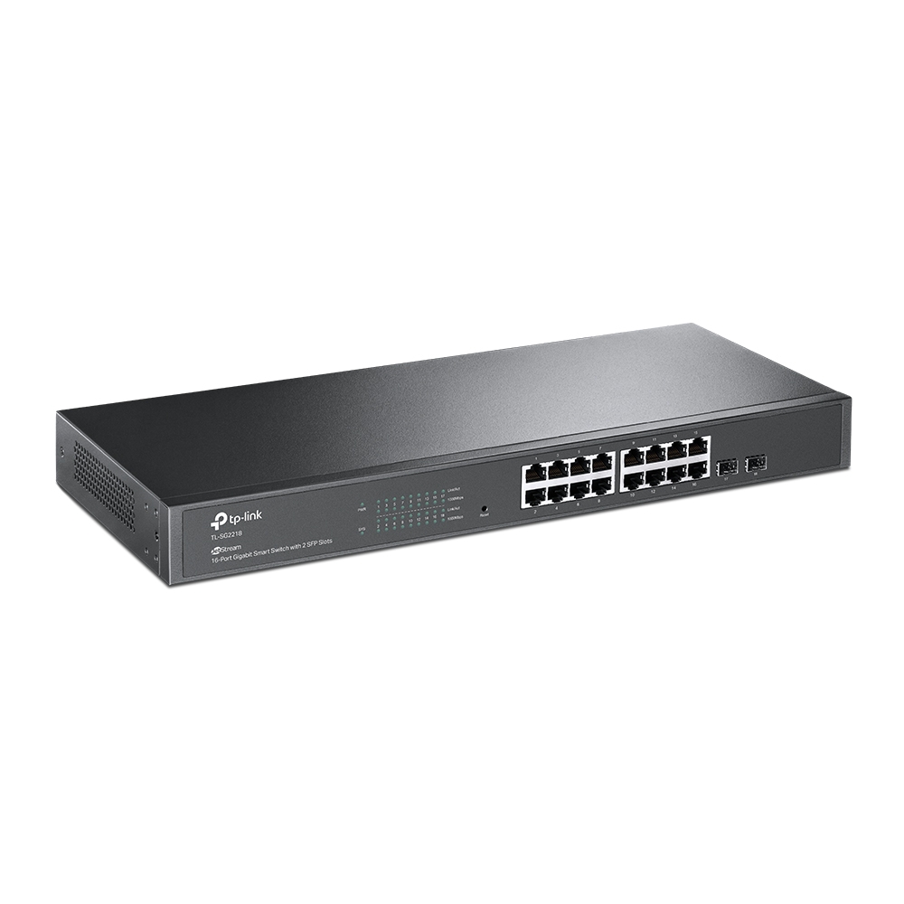 SWITCH TP-LINK L2+ cu management 16 porturi Gigabit + 2 sloturi SFP, carcasa metalica, rackabil "TL-SG2218" thumb