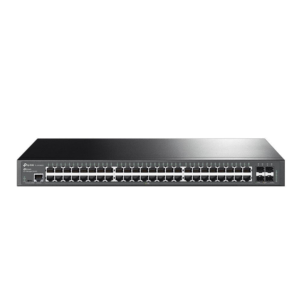 SWITCH TP-LINK L2 Managed 48× Porturi Gigabit L2+ si 4× Sloturi 10GE SFP+, carcasa metalica, rackabil "TL-SG3452X" (include TV 1.75lei) thumb
