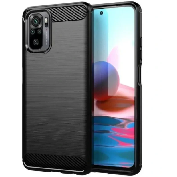 Husa Cover Silicon Carbon pentru Xioami Redmi Note 10 5G Negru