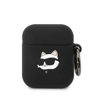 Husa Karl Lagerfeld 3D Choupette Head pentru Airpods 1/2 Black thumb