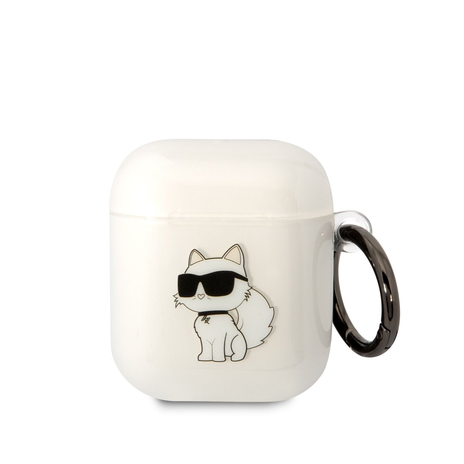 Husa Karl Lagerfeld 3D Ikonik Choupette pentru Airpods 1/2 Transparent thumb