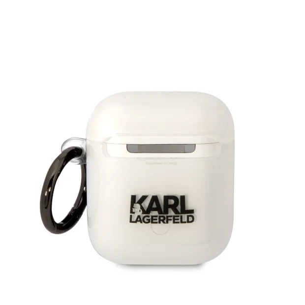 Husa Karl Lagerfeld 3D Ikonik Choupette pentru Airpods 1/2 Transparent