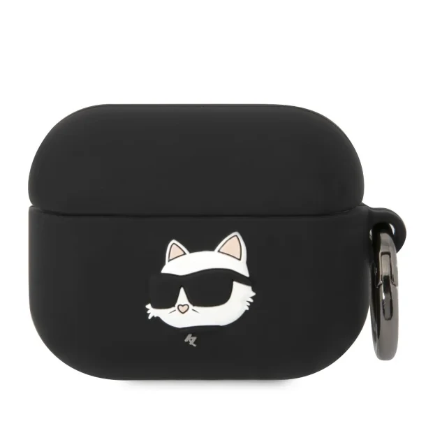 Husa Karl Lagerfeld 3D Choupette Head pentru Airpods Pro Black