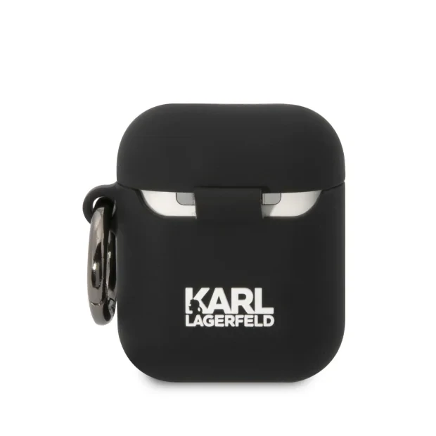Husa Karl Lagerfeld 3D Karl Head pentru Airpods 1/2 Black