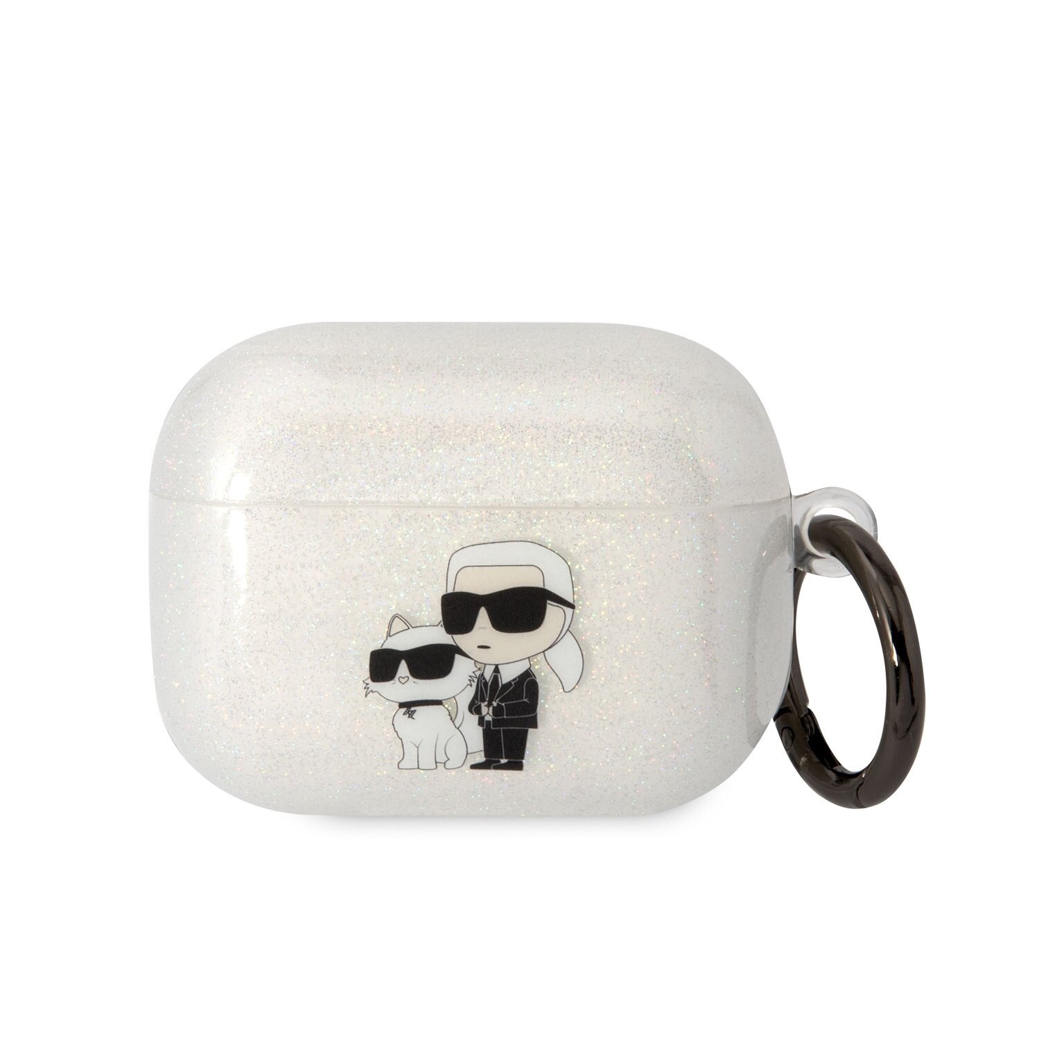 Husa Karl Lagerfeld Glitter K&C pentru Airpods Pro Transparent thumb