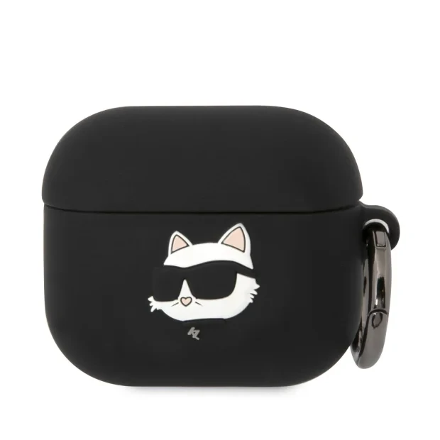 Husa Karl Lagerfeld 3D Choupette Head pentru Airpods 3  Black