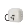 Husa Karl Lagerfeld 3D Choupette and Karl pentru Airpods Pro Transparent/Alb