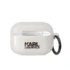 Husa Karl Lagerfeld 3D Choupette and Karl pentru Airpods Pro Transparent/Alb