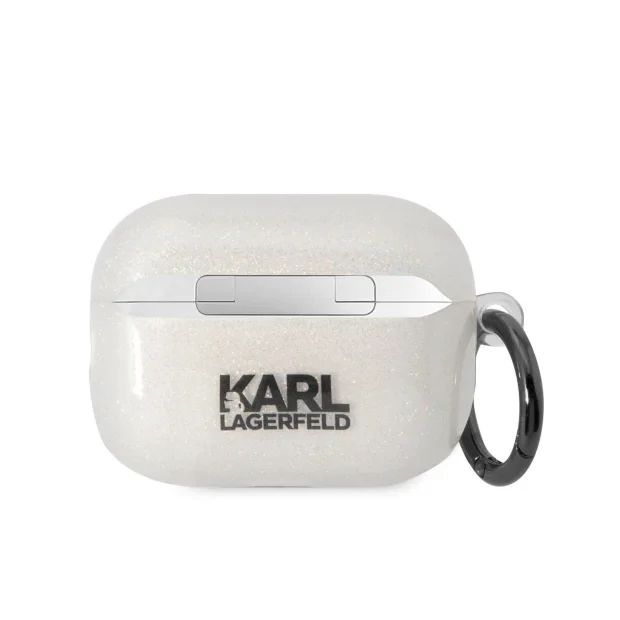 Husa Karl Lagerfeld 3D Choupette and Karl pentru Airpods Pro White