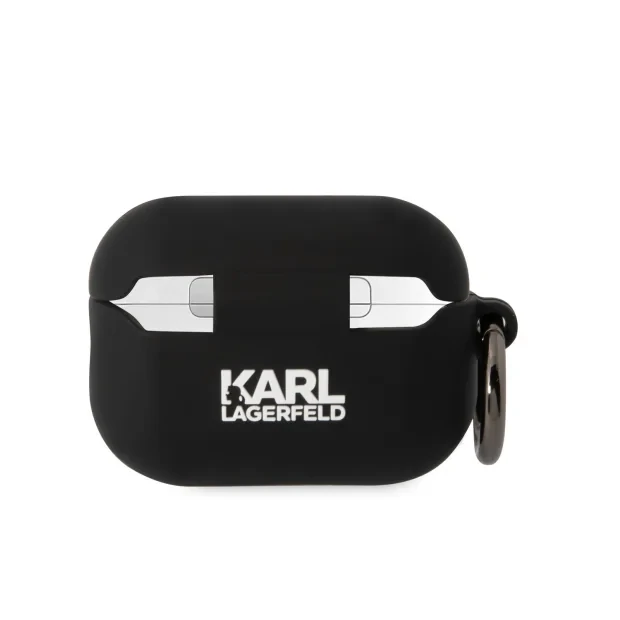 Husa Karl Lagerfeld 3D Karl Head pentru Airpods Pro 2  Black