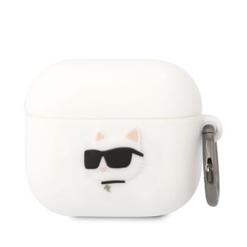 Husa Karl Lagerfeld 3D Choupette Head pentru Airpods 3 White thumb