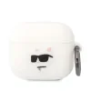 Husa Karl Lagerfeld 3D Choupette Head pentru Airpods 3 White