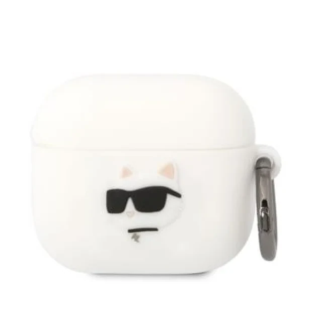 Husa Karl Lagerfeld 3D Choupette Head pentru Airpods 3 White