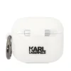 Husa Karl Lagerfeld 3D Karl Head pentru Airpods 3  White