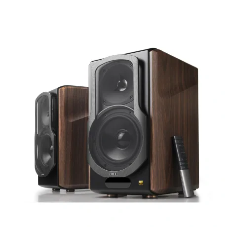 BOXE EDIFIER 2.0, RMS: 130W (2 x 15W, 1 x 50W, 1 x 50W), bluetooth, telecomanda wireless, volum, bass, treble, optical, coaxial, brown, &quot;S2000MKIII&quot; (include TV 10lei)