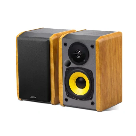 BOXE EDIFIER 2.0, RMS:  24W (2 x 12W), bluetooth, volum, bass, conectare simultana cu 2 echipamente BT, 220V alimentare, brown "R1010BT" (include TV 10lei)