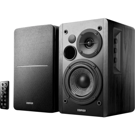 BOXE EDIFIER 2.0, RMS:  42W (2 x 21W), bluetooth, telecomanda wireless, volum, bass, treble,  optical,  black, "R1280DB"  (include TV 10lei)