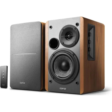 BOXE EDIFIER 2.0, RMS:  42W (2 x 21W), telecomanda wireless, volum, bass, treble, brown, "R1280T"  (include TV 10lei)