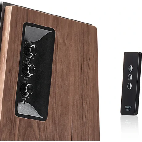 BOXE EDIFIER 2.0, RMS:  60W (2 x 13W, 2 x 17W), telecomanda wireless, volum, bass, treble, dual RCA, brown, "R1600TIII"   (include TV 10lei)