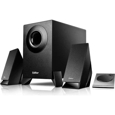 BOXE EDIFIER 2.1, RMS:    8.5W (2 x 2W, 1 x 4.5W), telecomanda pe fir, black; raport semnal-zgomot: #85dBA, frecventa raspuns - sateliti: 150Hz - 20kHz, subwoofer: 20Hz - 170kHz, black, &quot;M1360&quot; - 392150 M1360  (include TV 3.5lei)
