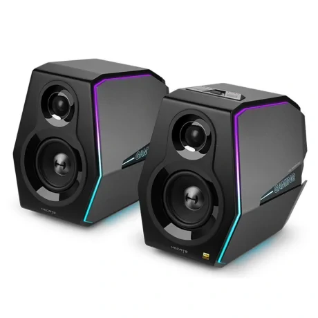 BOXE EDIFIER Gaming 2.0, RMS:  88W (2 x 12W, 2 x 32W), bass 4&quot;, control volum, BT/USB/AUX/Optical/Coaxial, sound mode: Music/Game/Movie, 11 x LED RGB, frecv. raspuns 55Hz-20KHz, 220V power, black, &quot;G5000-BK&quot; (include TV 0.8lei)