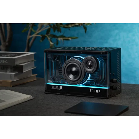 BOXE EDIFIER Gaming desktop, RMS: 40W, Bluetooth 5.3, USB-C, USB-A, AUX, EQs preset 3 moduri, RGB 7 culori, GaN charger 35W, black, &quot;QD35-BK&quot;  (include TV 0.8lei)