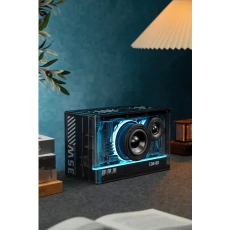 BOXE EDIFIER Gaming desktop, RMS: 40W, Bluetooth 5.3, USB-C, USB-A, AUX, EQs preset 3 moduri, RGB 7 culori, GaN charger 35W, black, &quot;QD35-BK&quot;  (include TV 0.8lei)