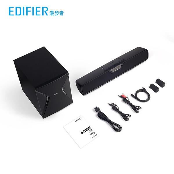 BOXE EDIFIER Gaming Soundbar, RMS:  86W (2 x 18W, 1 x 50W), bass 7", inalte 2.75", control volum, BT/USB/OPT/AUX, sound mode: Music/Game/Movie, 13 x LED RGB, frecv. raspuns 44Hz-20KHz, 220V power, black, "G7000-BK" (include TV 0.8lei) thumb