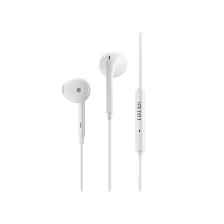 CASTI Edifier, cu fir, intraauriculare - butoni, pt smartphone, microfon pe fir, conectare prin Jack 3.5 mm, alb, &quot;P180-Plus-W&quot;, (include TV 0.18lei)