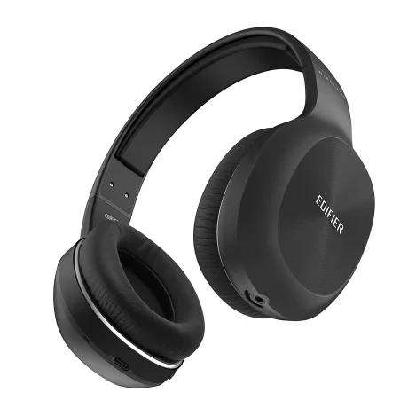 CASTI Edifier, wireless, cu fir, standard, utilizare multimedia, smartphone, microfon pe casca, conectare prin Bluetooth 5.1, Jack 3.5 mm, negru, &quot;W800BT-Plus-BK&quot;, (include TV 0.8lei)