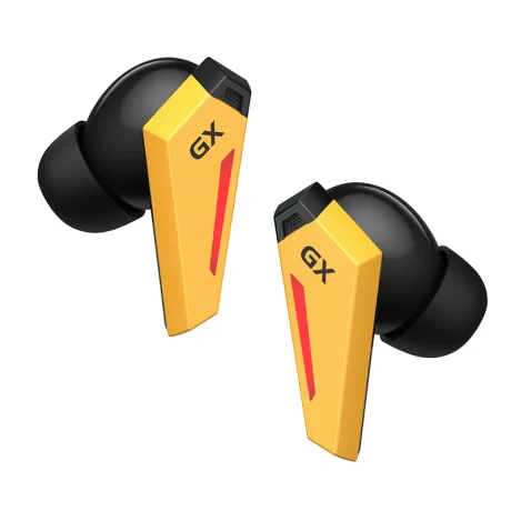 CASTI Edifier, wireless, gaming, intraauriculare - butoni, utilizare multimedia, smartphone, microfon pe casca, conectare prin Bluetooth 5.0, RGB, ANC, USB-C, galben, &quot;GX07-Y&quot;, (include TV 0.8lei)