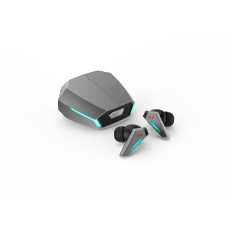 CASTI Edifier, wireless, gaming, intraauriculare - butoni, utilizare multimedia, smartphone, microfon pe casca, conectare prin Bluetooth 5.0, RGB, ANC, USB-C, gri, &quot;GX07-GR&quot;, (include TV 0.8lei)