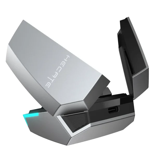 CASTI Edifier, wireless, gaming, intraauriculare - butoni, utilizare multimedia, smartphone, microfon pe casca, conectare prin Bluetooth 5.0, RGB, ANC, USB-C, gri, &quot;GX07-GR&quot;, (include TV 0.8lei)