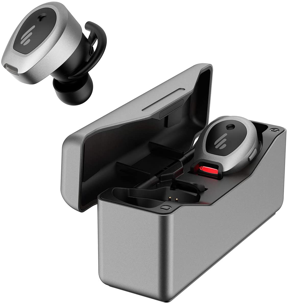 CASTI Edifier, wireless, intraauriculare - butoni, pt smartphone, microfon pe casca, conectare prin Bluetooth 5.0, gri, "TWSNB-MG", (include TV 0.18lei) thumb