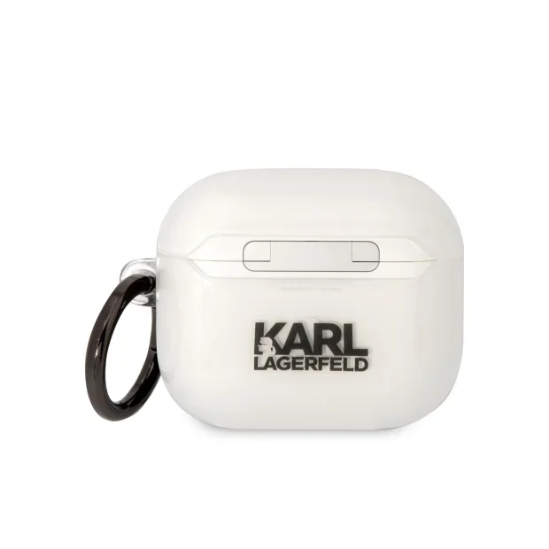 Husa Karl Lagerfeld 3D Ikonik Choupette pentru Airpods 3 Transparent