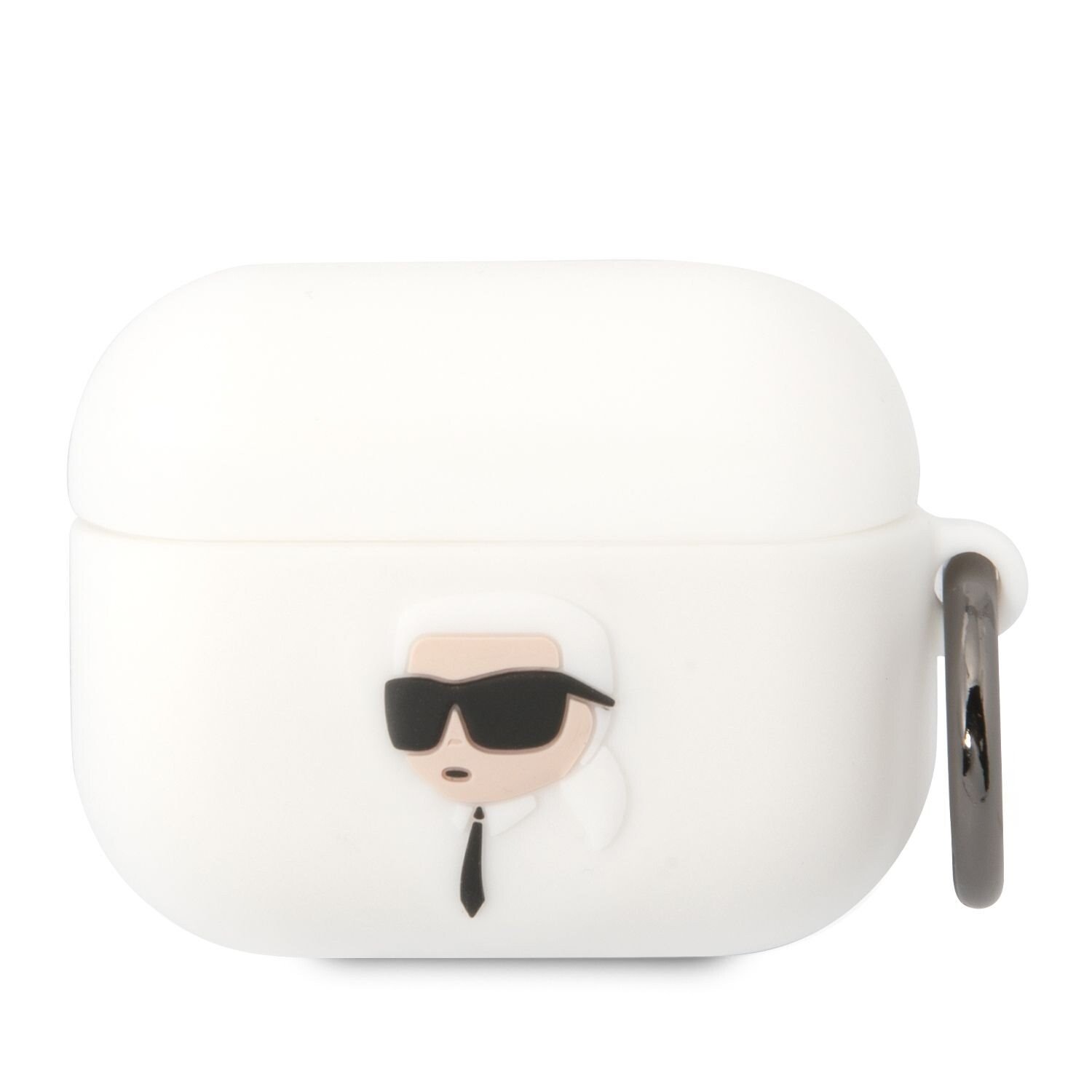 Husa Karl Lagerfeld 3D Karl Head pentru Airpods Pro White thumb