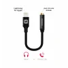 Adaptor audio Swissten textil Lightning /Jack (mama) 0,15 m Negru
