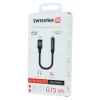 Adaptor audio Swissten textil Lightning /Jack (mama) 0,15 m Negru