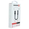 Adaptor audio Swissten textil USB-C/Jack (mama) 0,15 M Negru