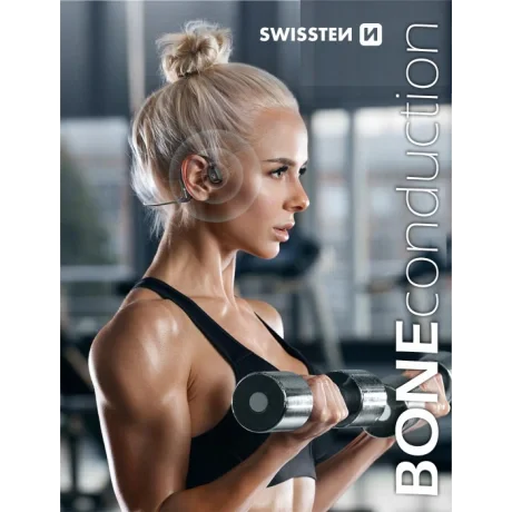 Casti Bluetooth Swissten Bone Conduction Negru