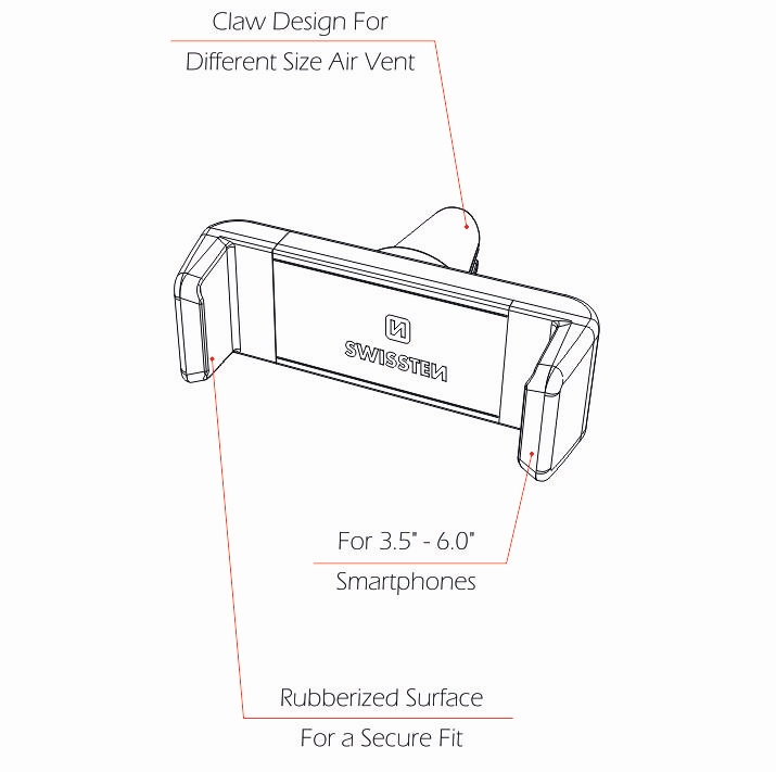 Suport telefon pentru gura ventilatie Swissten S-Grip AV-1  thumb