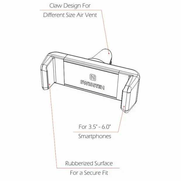 Suport telefon pentru gura ventilatie Swissten S-Grip AV-1 