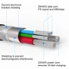 Cablu de date Swissten textil USB-C / Lightning MFI 1,2 m Argintiu