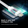 Cablu de date Swissten textil USB / Lightning 0,2 m Negru