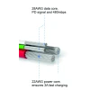 Cablu de date Swissten textil USB / Lightning 0,2 m gri