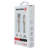 Cablu de date Swissten textil USB / Micro USB 2,0 m Gold