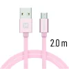 Cablu de date Swissten textil USB / Micro USB 2,0 m ROZ / Auriu