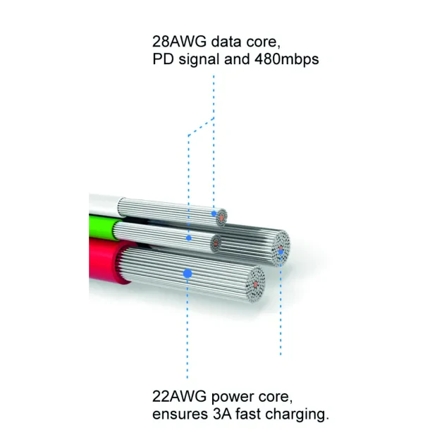 Cablu de date Swissten textil USB / Micro USB 2,0 m Argintiu